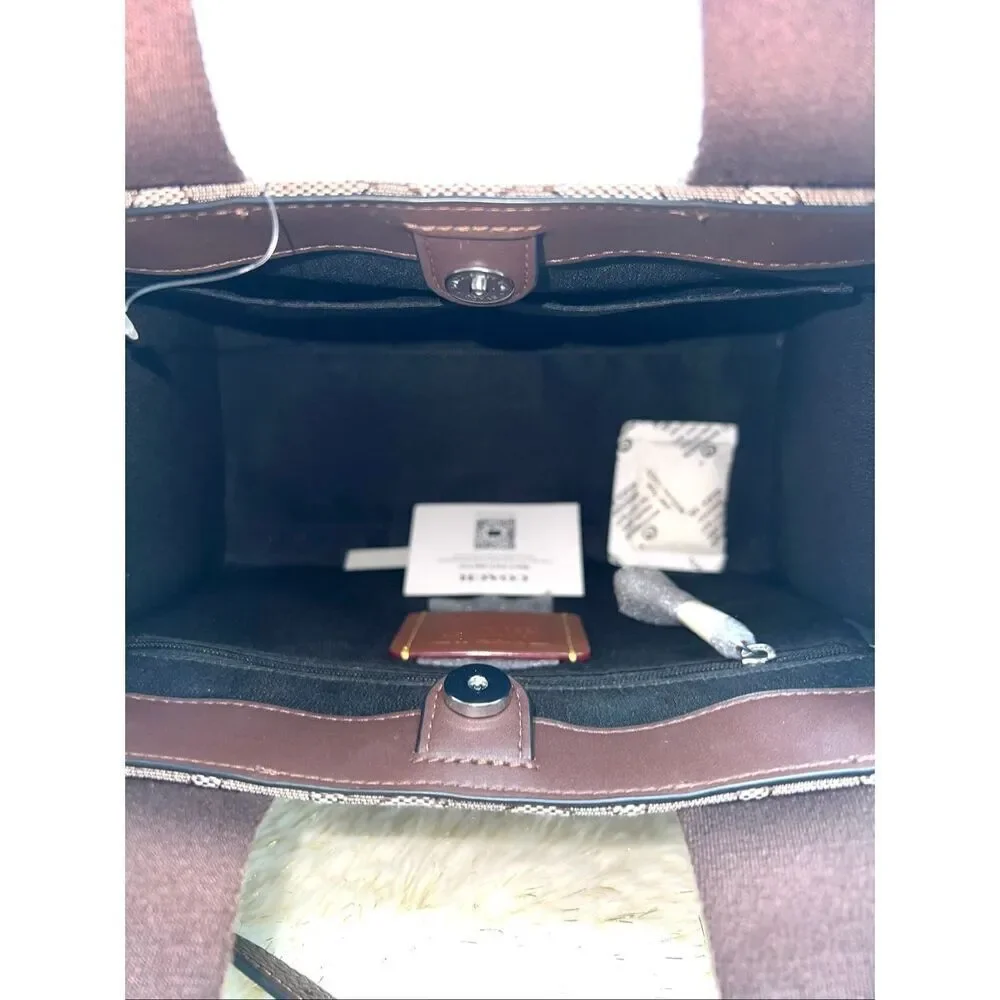 🔥🎁New! Coach Smith Tote 24 Handbag In Sig Jacquard Msrp:$378.00